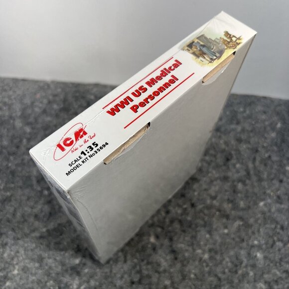 ICM 35694 US Medical Personnel, WWI Model Kit 4 figures stretcher 1/35 Sealed - Picture 3 of 7